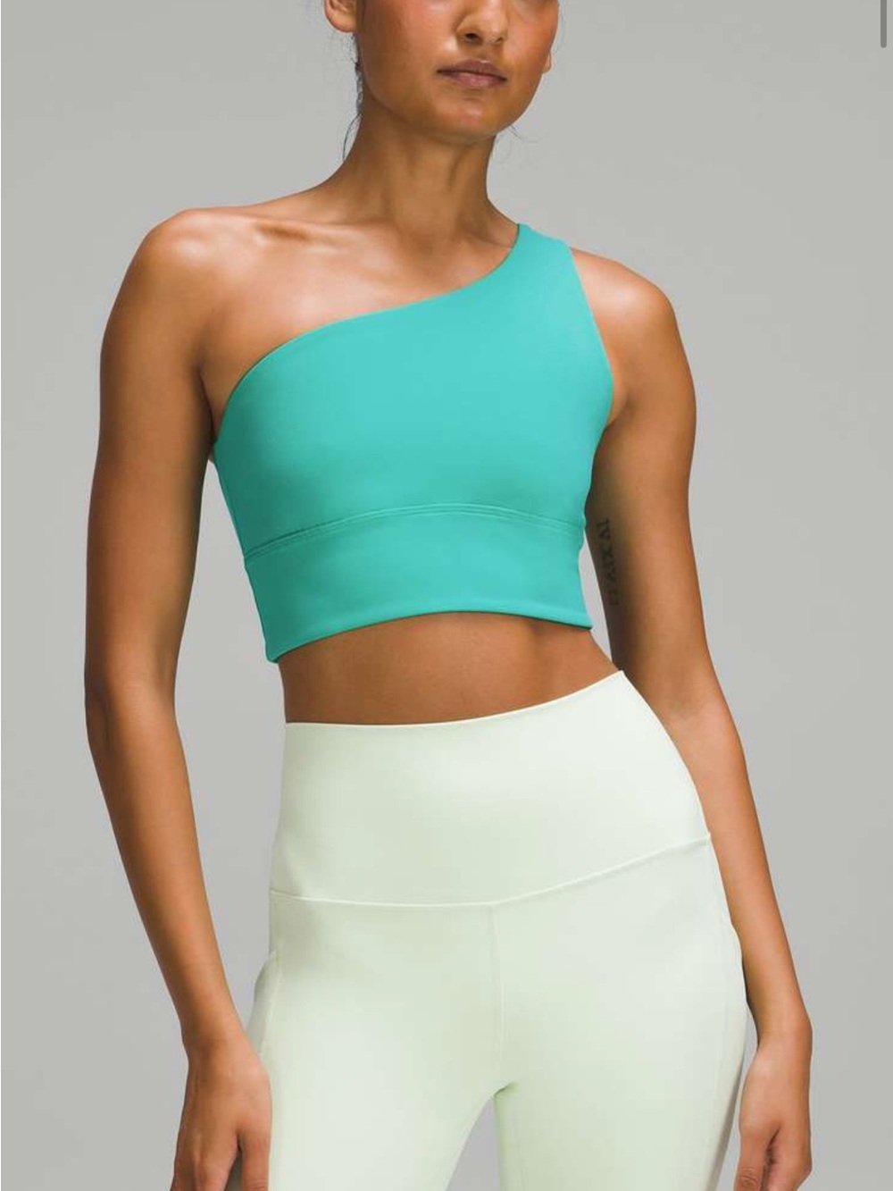 Lululemon Align Asymmetrical Bra Light Support A/B Cup Womens 6 Kelly Green